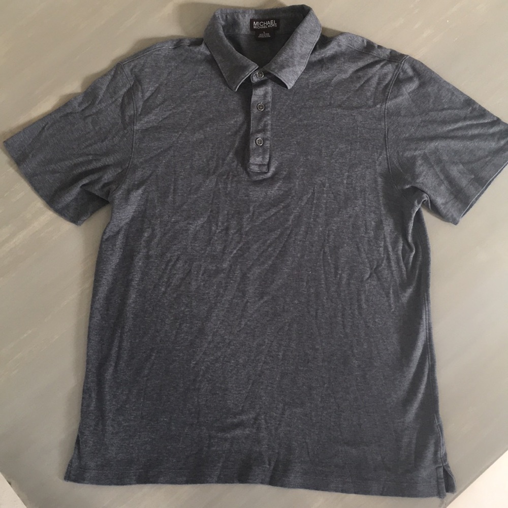 Men’s Michael Kors Gray Short Sleeve Polo Shirt